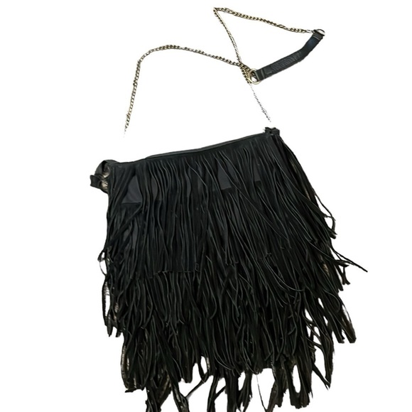 Fringe And Chain Crossbody Shoulder Bag‎ - Picture 1 of 10